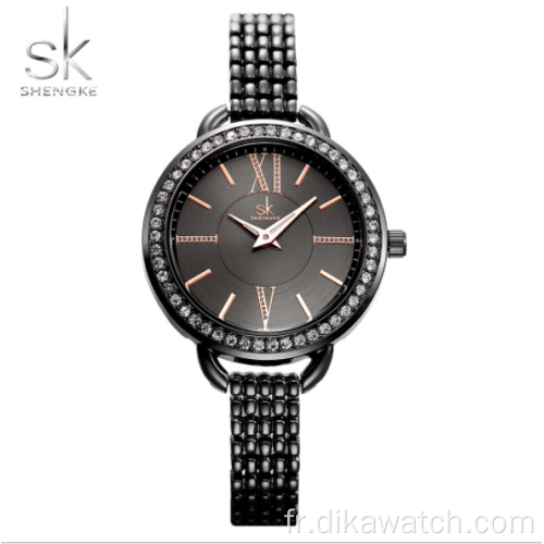 SHENGKE K0089 Montre pour femme Total Set Fashion Diamond Watch